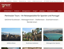 Tablet Screenshot of peninsulartours.com